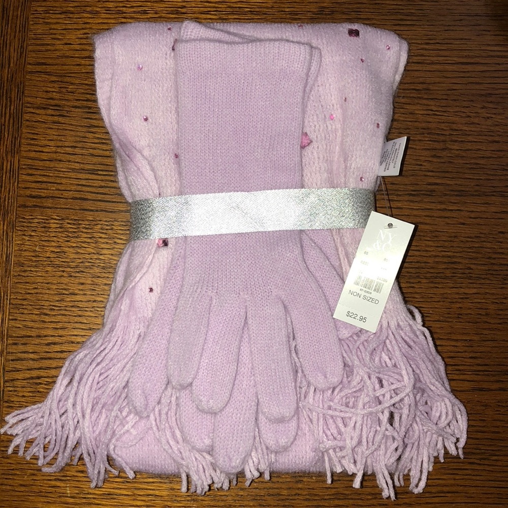 Purple Scarf Set NWT